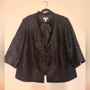 Dressbarn Black Textured Blazer